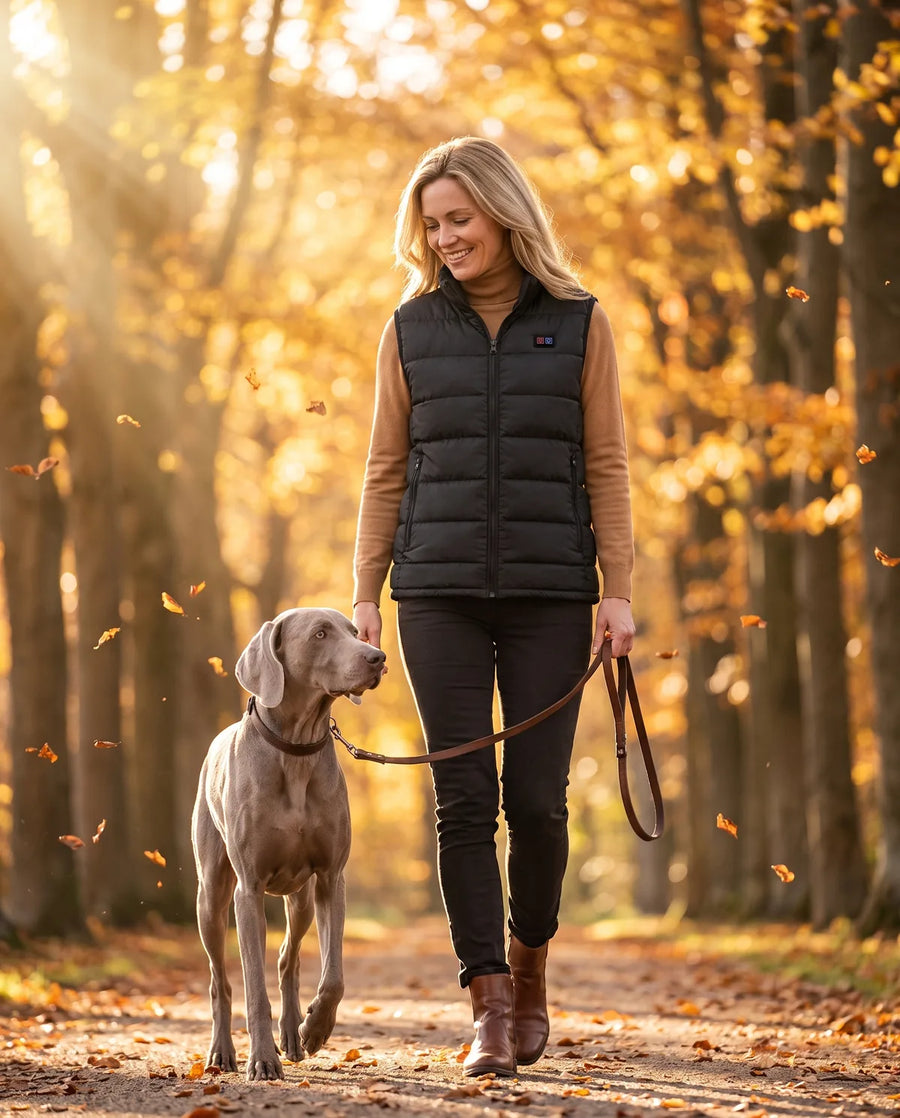 With the dog